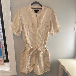 Evereve Beige Button-Up Top